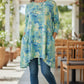 High-Low Tunic Dress with Pockets – Blue & Yellow