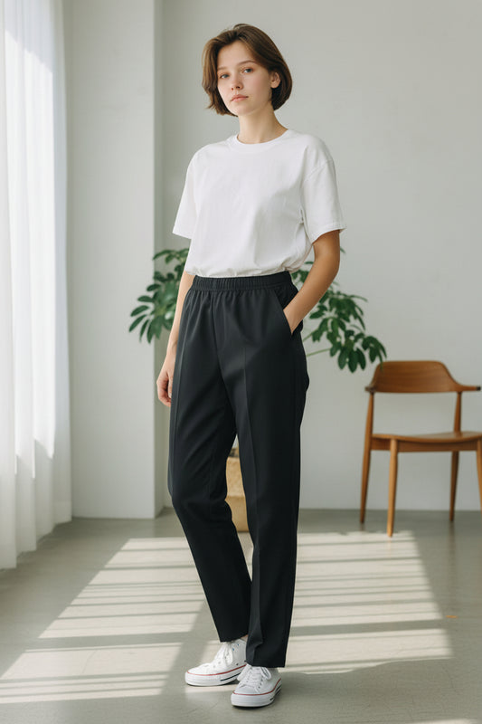 Everyday Straight-Leg Black Pant
