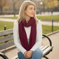 Vegan Cashmere Long Wrap Scarf Burgundy