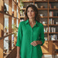 Women's Emerald Green Button-Down Shirt by Fiori
