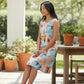 Abstract Painterly Circle Print — Sleeveless Dress