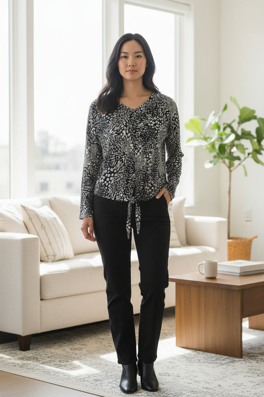 Black and White Blouse by Creation