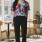 Watercolour Floral Vibrant Made in Canada top
