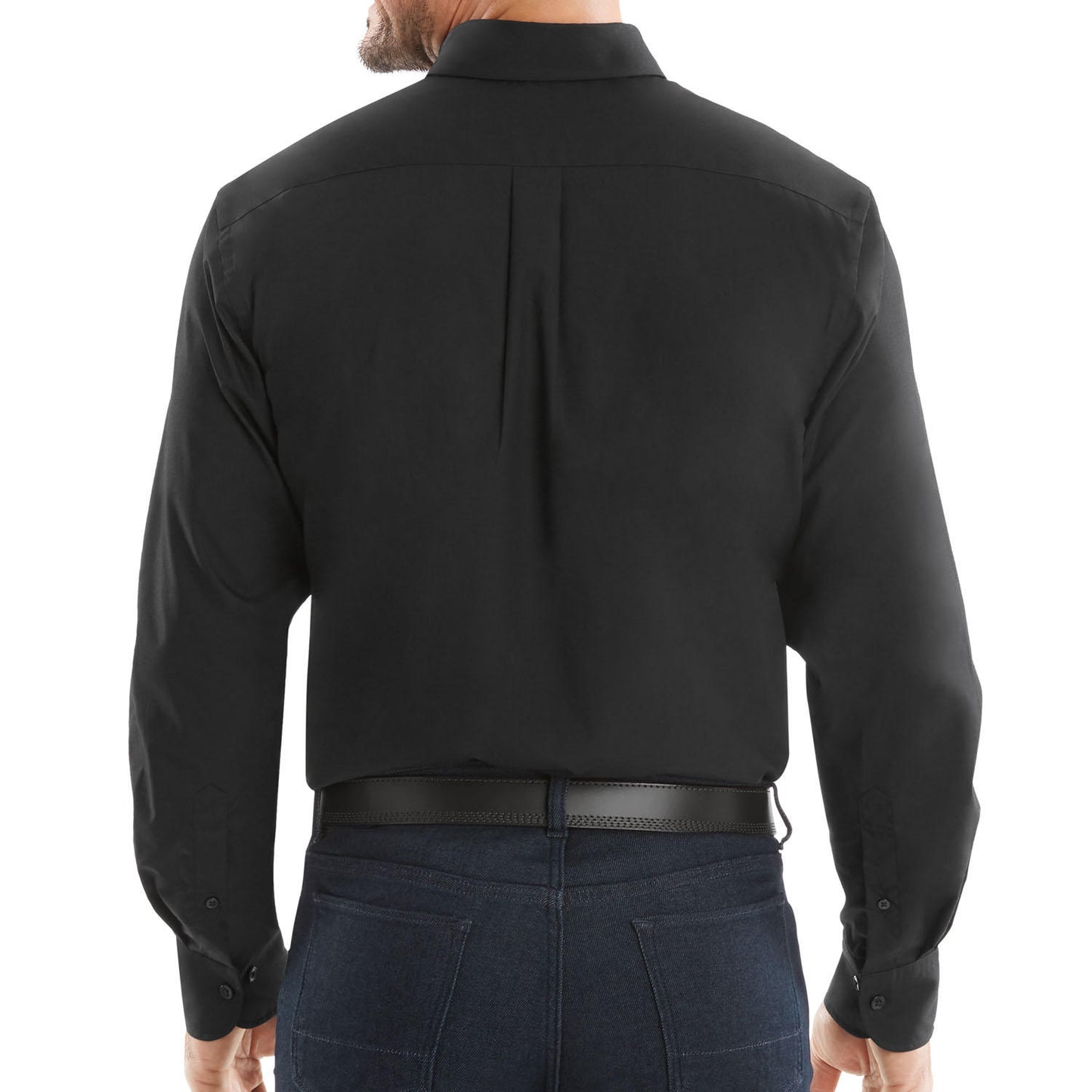 Member's Mark Men's Woven Poplin Shirt.. Solid Black