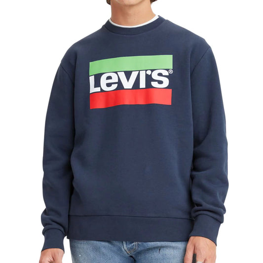 Levi's Men's Graphic Crew Sweatshirt. Sportswear Logo Blue