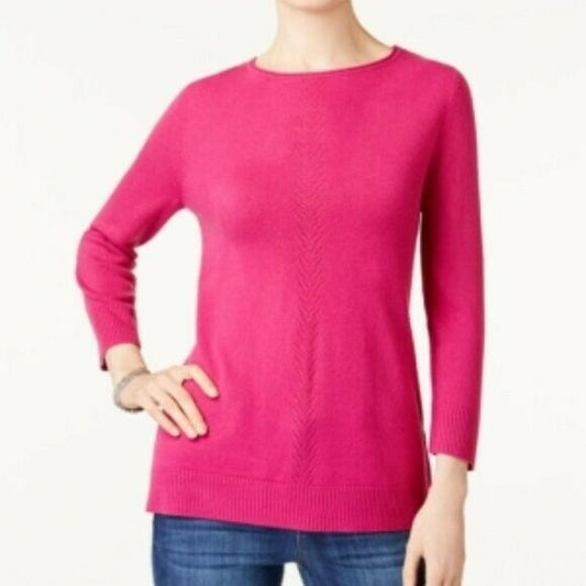 Karen Scott Rolled-Neck Sweater. Raspberry colour. Size XXL .MSRP $50