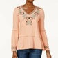 Style & Co.. Embroidered Peplum Top. MSRP $70