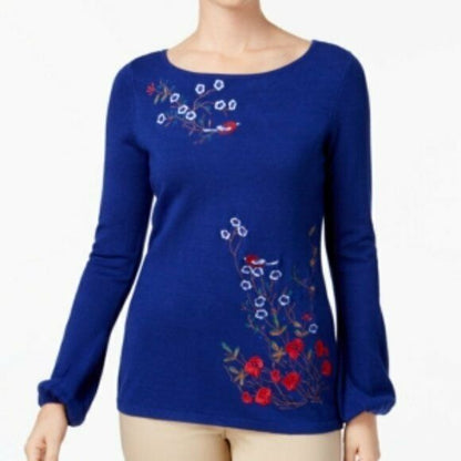Charter Club Embroidered Sweater. MSRP $100