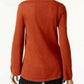Style & Co V-Neck Sweater. Auburn with Black Lace-Trim. MSRP $50