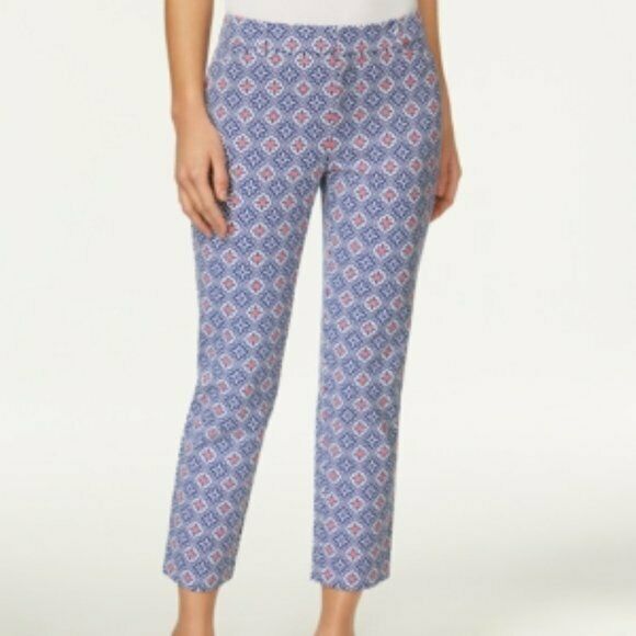 Charter Club Women's Printed Casual Trousers.. MSRP $75