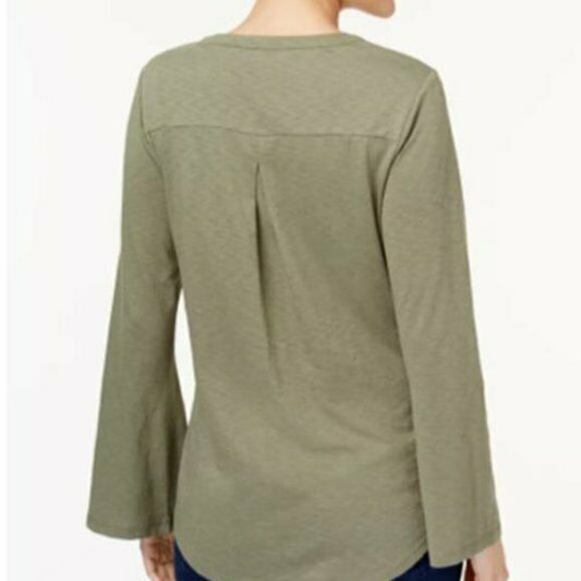 Style & Co.. Embroidered Split-Neck Shirt. Size XXL. MSRP $55