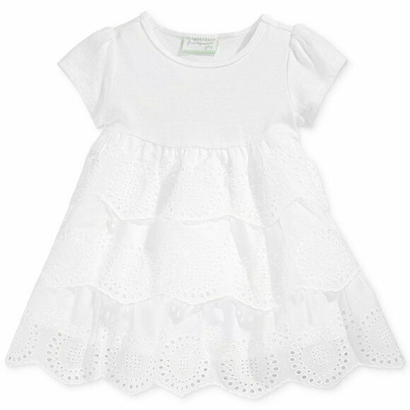 First Impressions Tiered Eyelet Dress, Baby Girls  MSRP $45