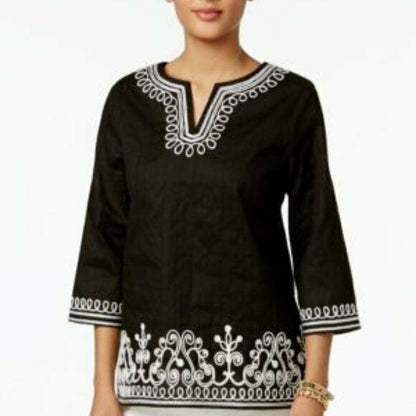 Alfred Dunner Petite Embroidered Tunic MSRP $80
