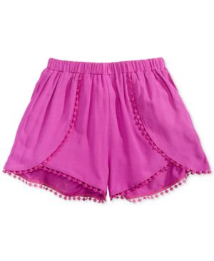 Epic Threads Pom-pom Shorts, Big Girls (7-16). Pink Orchid.