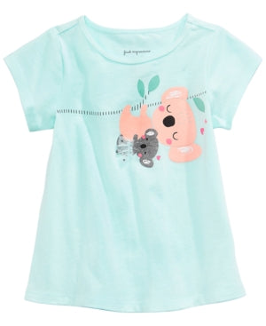 First Impressions Infant Crew Neck T-Shirt. Green with Koala graphic