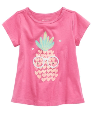 First Impressions Infant Crew Neck T-Shirt. Pineapple Graphic