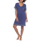 Honeydew Women's 2 Pack Super Soft Jersey Sleep Shirt/Nightgown. Navy / Starbird Lemons