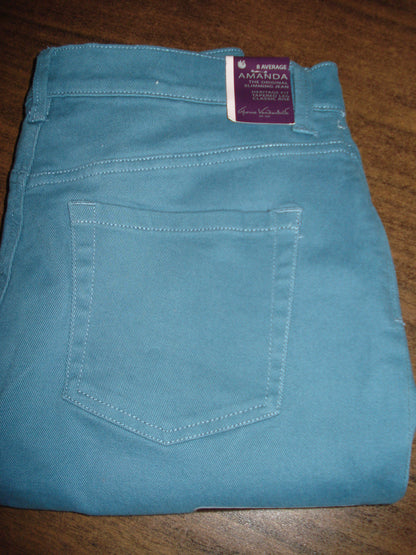 Gloria Vanderbilt Amanda Tapered Jeans, Average Length. Rain Cloud Size MSRP $45