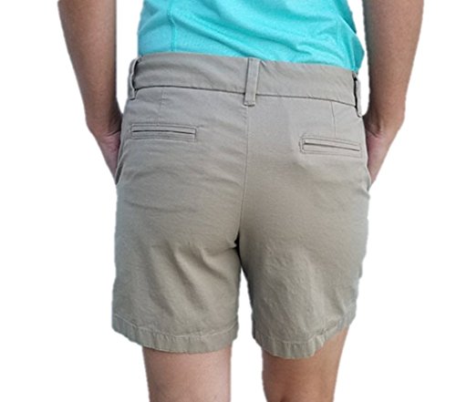 Tommy Hilfiger Womens Flat Front Walking Shorts (Cobblestone)
