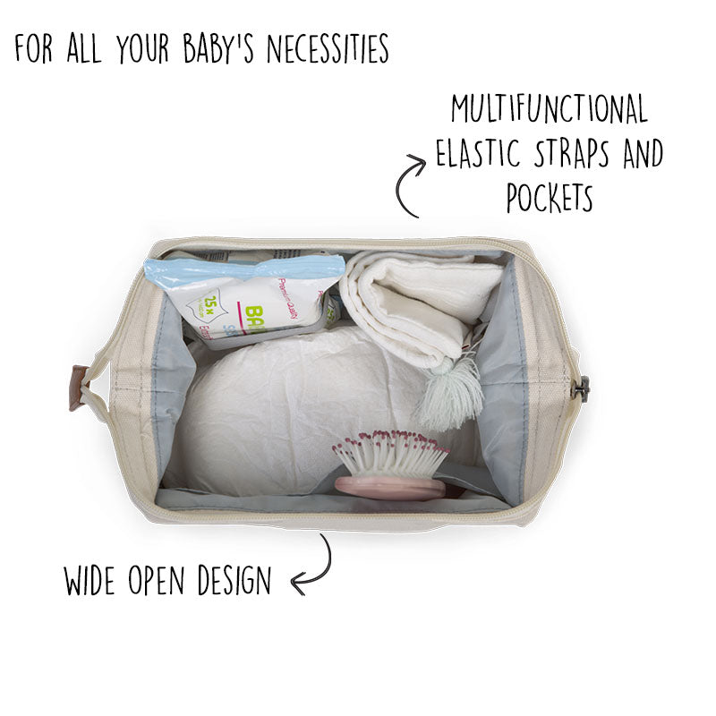 BABY NECESSITIES TOILETRY BAG OFF WHITE