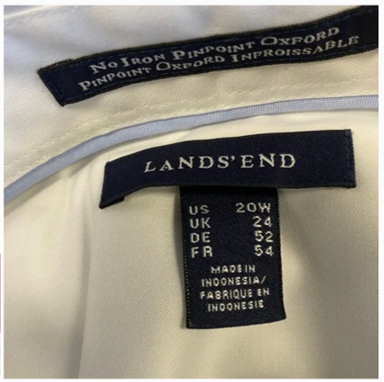 Land's End Oxford shirt. Size 20W
