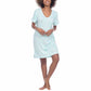 Honeydew Women's 2 Pack Super Soft Jersey Sleep Shirt/Nightgown. Heather Grey/Moonfish Leopard