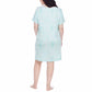 Honeydew Women's 2 Pack Super Soft Jersey Sleep Shirt/Nightgown. Heather Grey/Moonfish Leopard