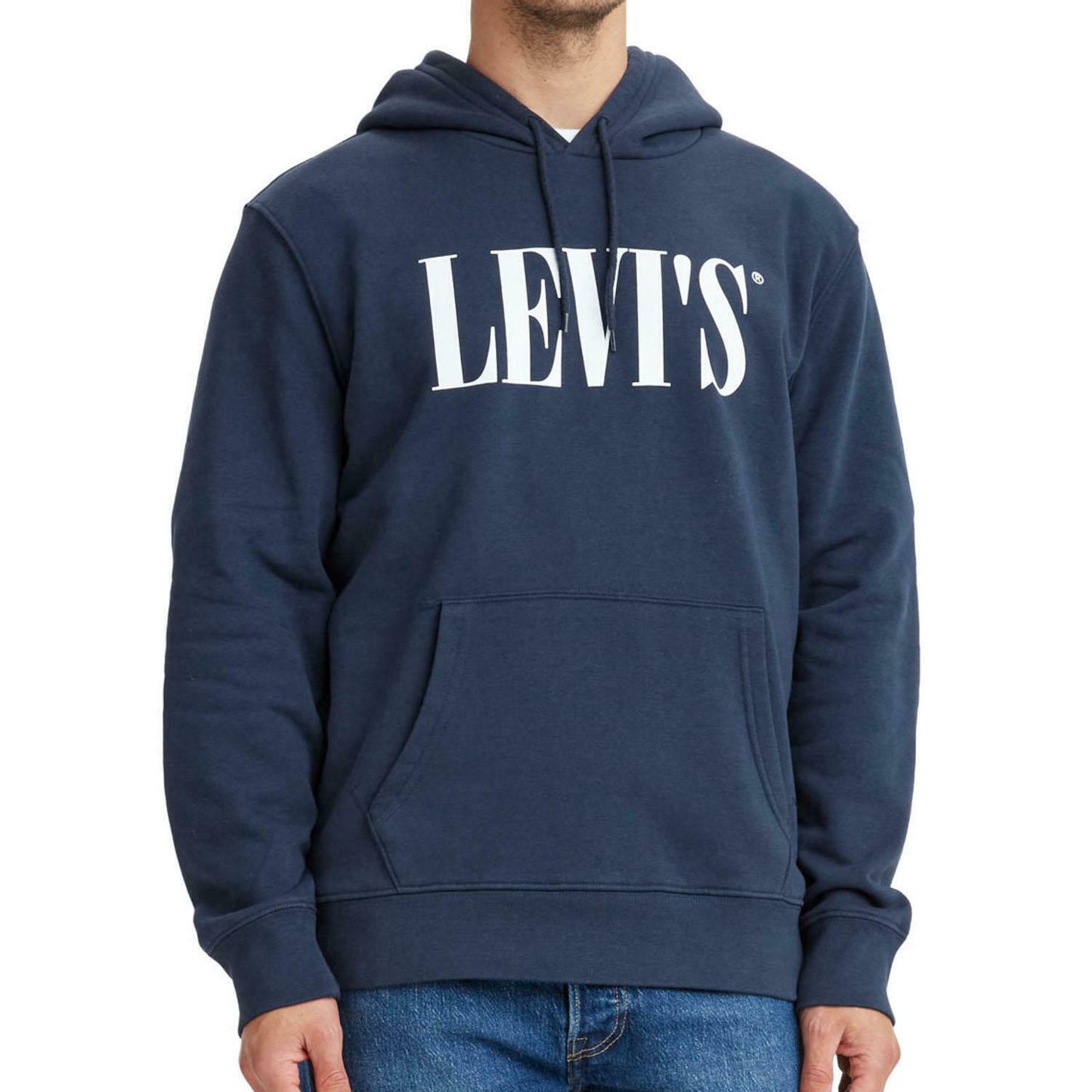 Levi's Graphic Hoodie Serif Logo Blue