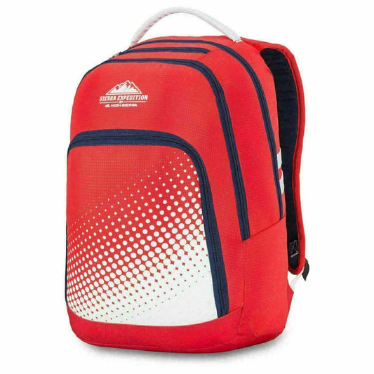 Sierra Expedition Athletic Backpack. Red.