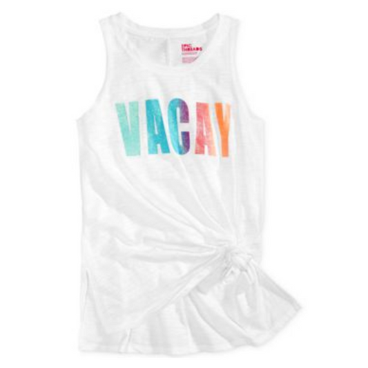 Epic Threads Vacay Graphic-print Tank Top for Girls. Vacay.